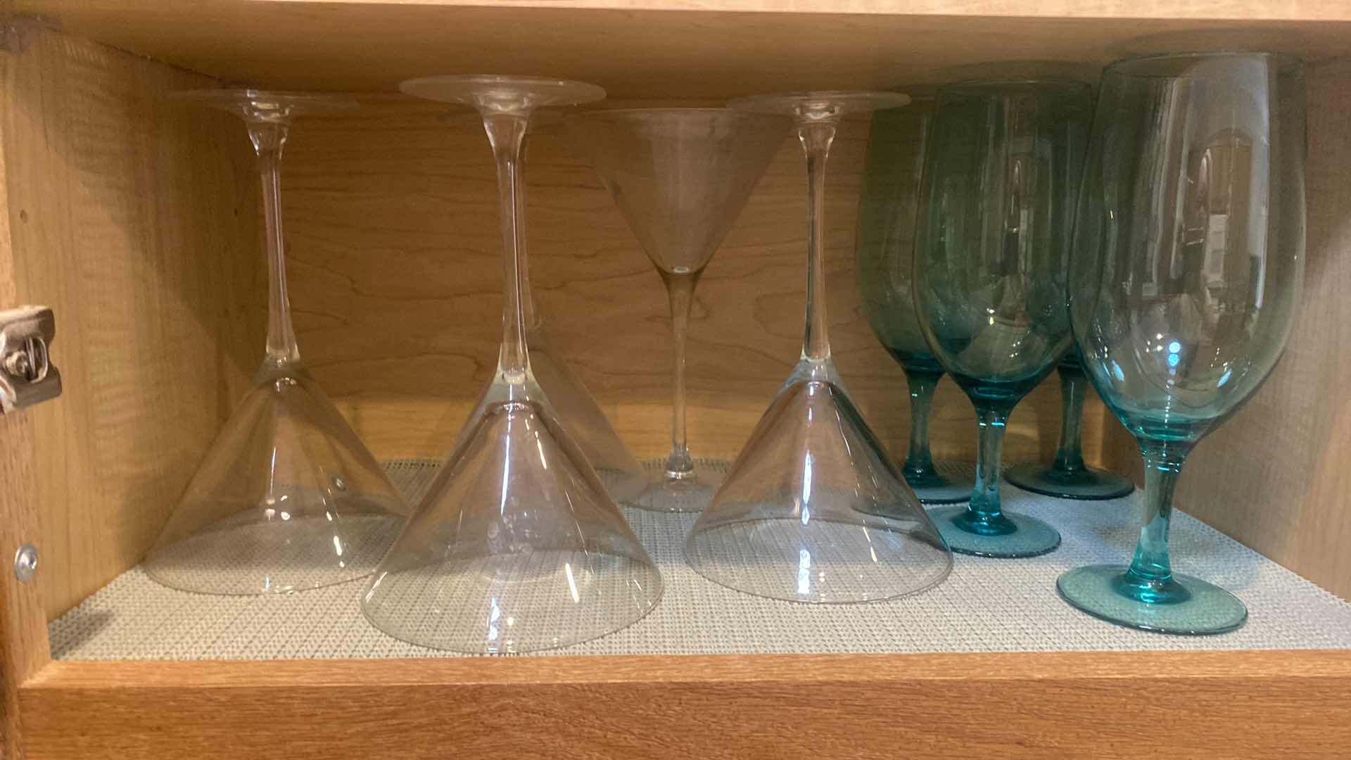 Photo 1 of CONTENTS OF CABINET - GLASSES & STEMWARE