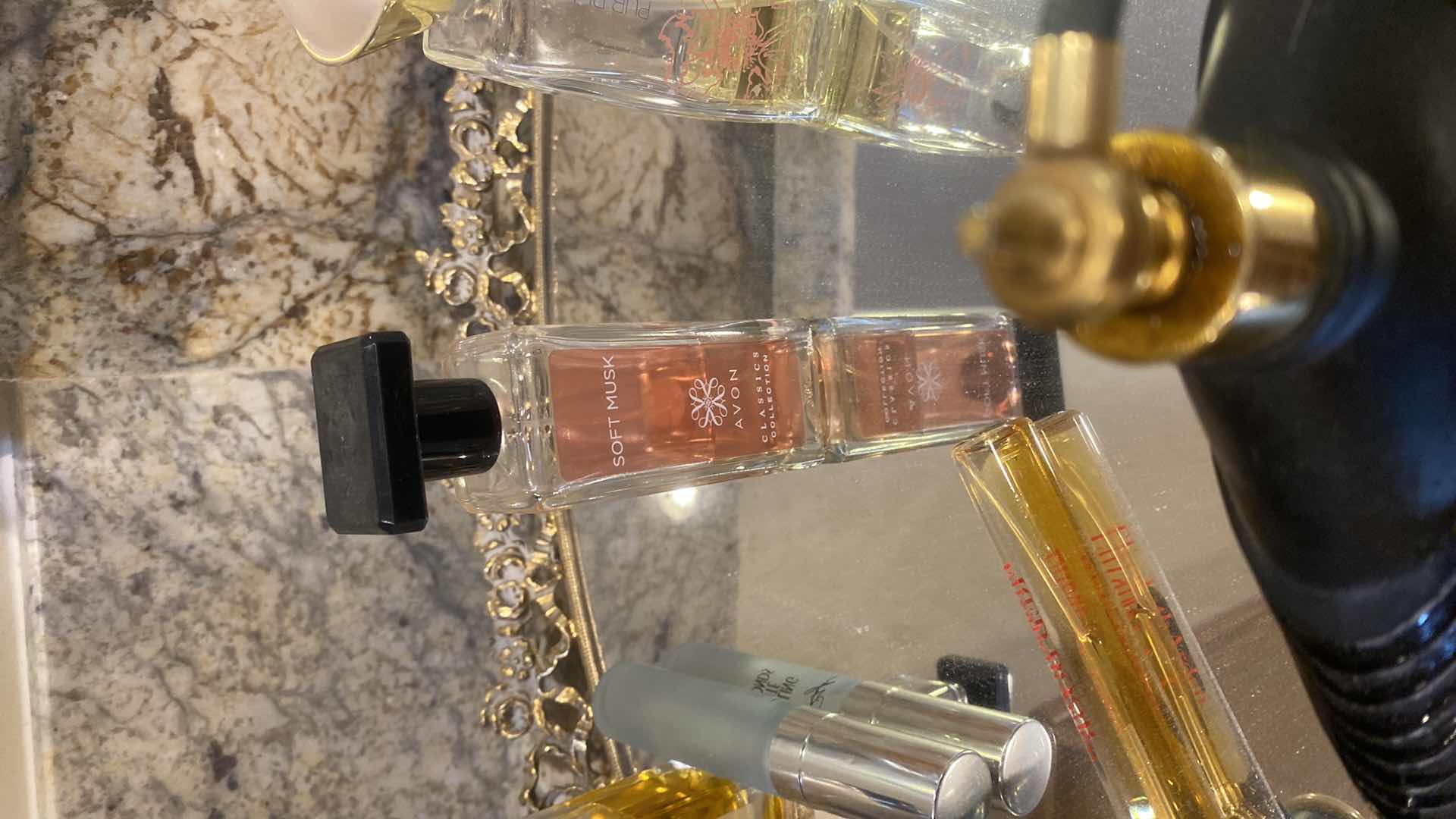 Photo 1 of MIRRORED VANITY TRAY 24” WITH PERFUME & COLOGNE