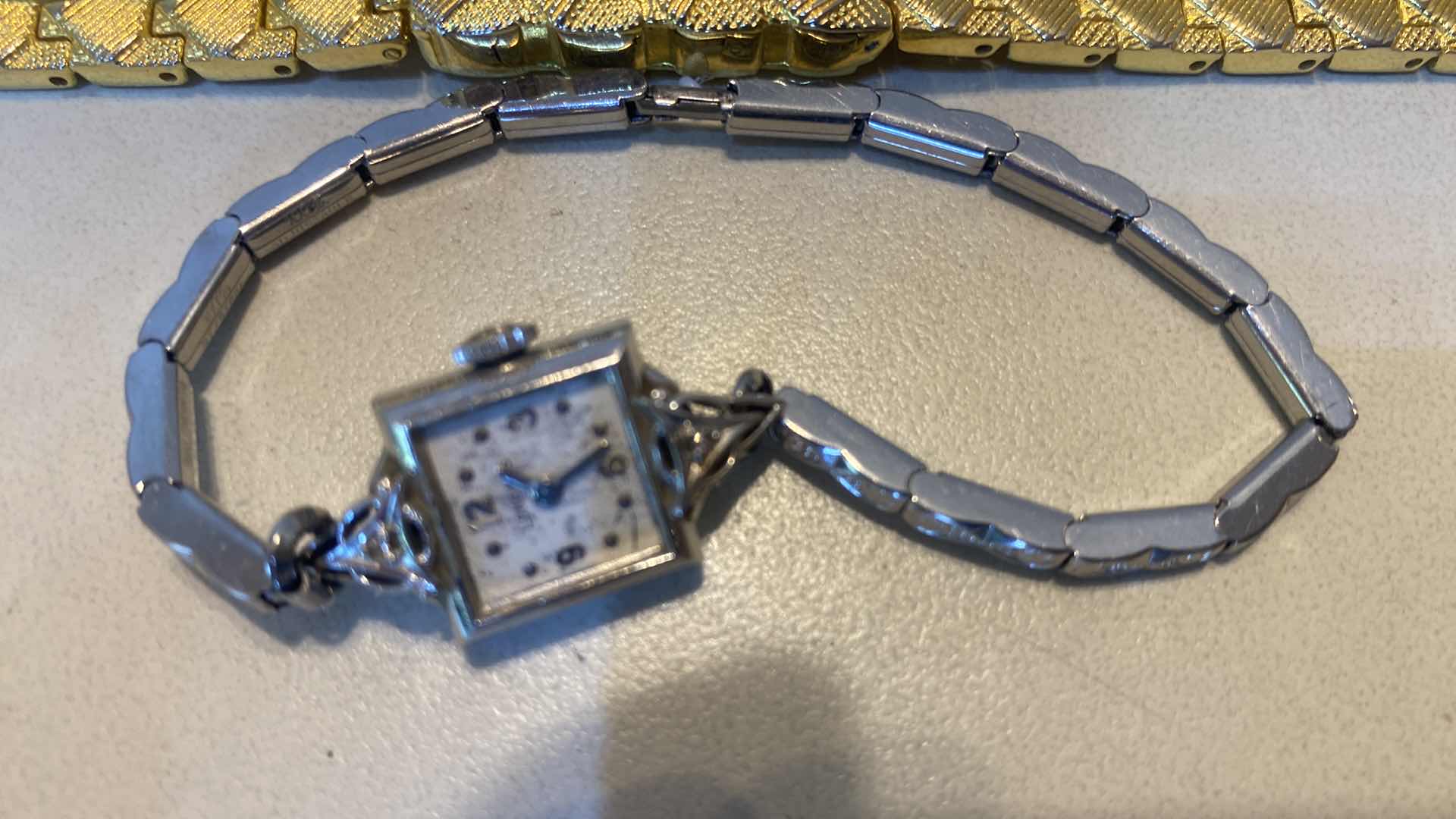 Photo 1 of VINTAGE LONGINES  WATCH, GENEVA GOLD NUGGET STYLE WATCH & FASHION WATCH WITH FAUX STONES