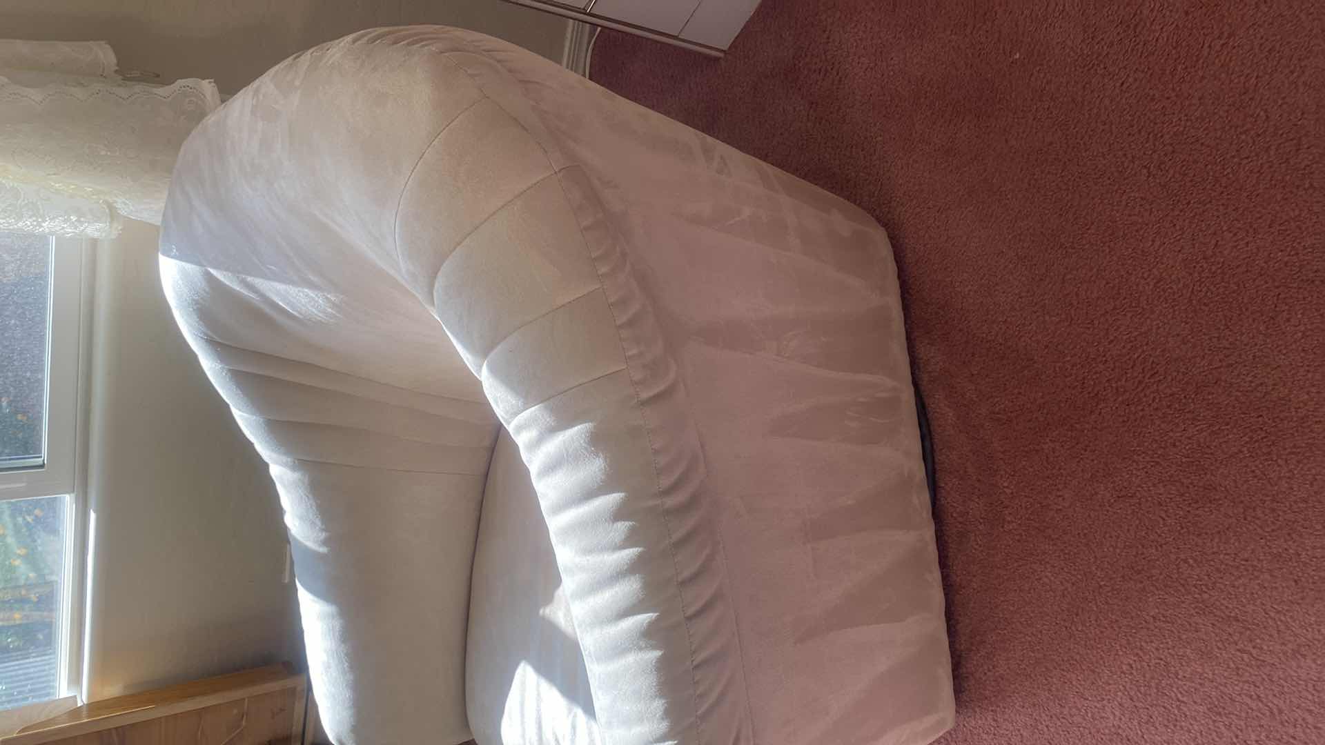 Photo 1 of SWIVEL CREAM MICROFIBER OCCASIONAL CHAIR