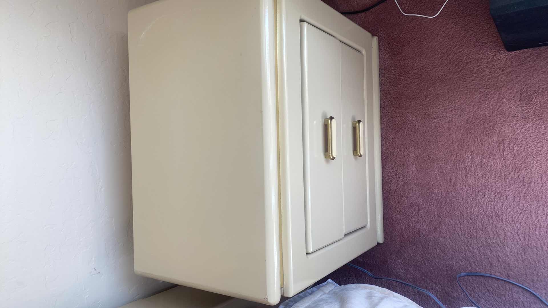 Photo 1 of 2 - MID CENTURY CREAM 2 DRAWER NIGHT STANDS 26“ x 17“ H 26”