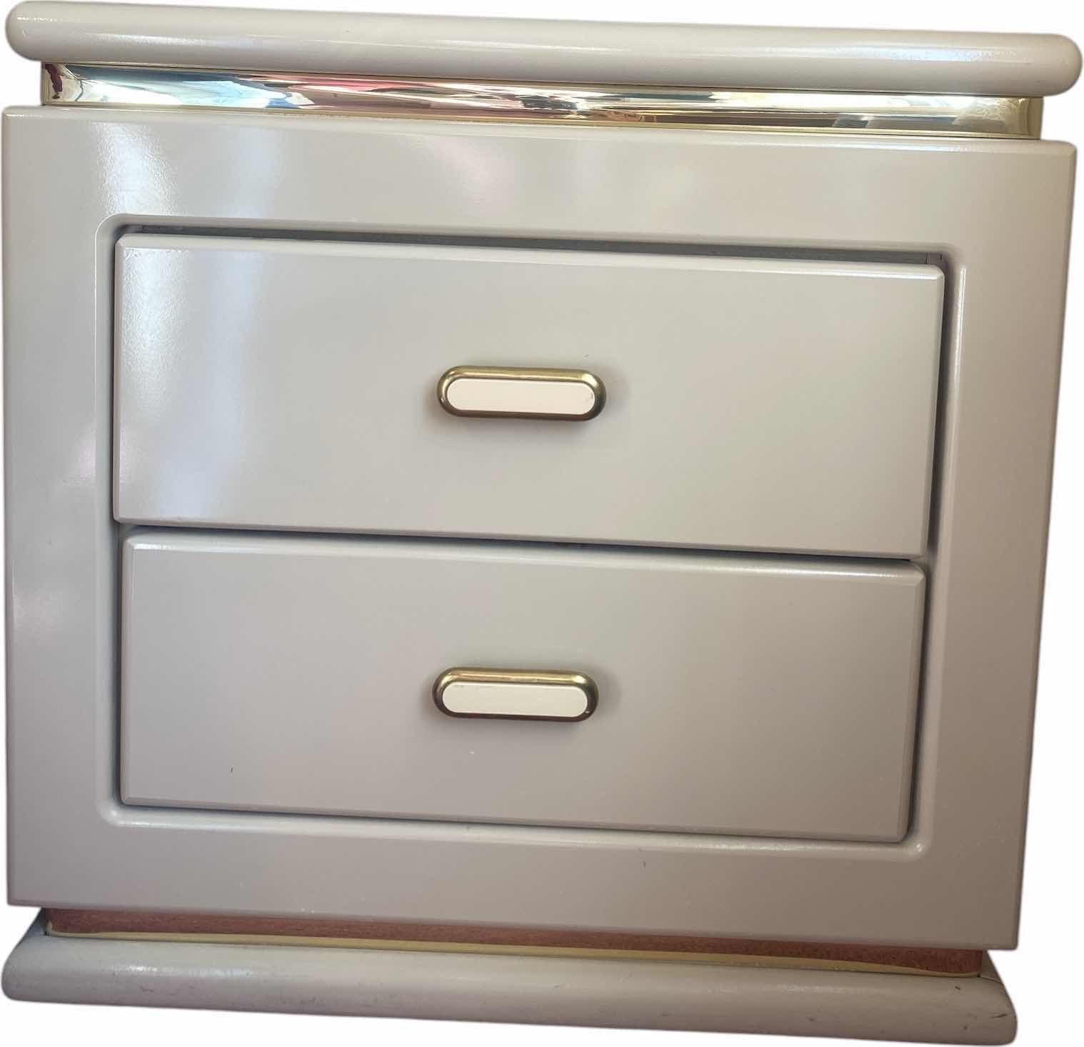Photo 1 of 2 - MID CENTURY CREAM 2 DRAWER NIGHT STANDS 26“ x 17“ H 26”