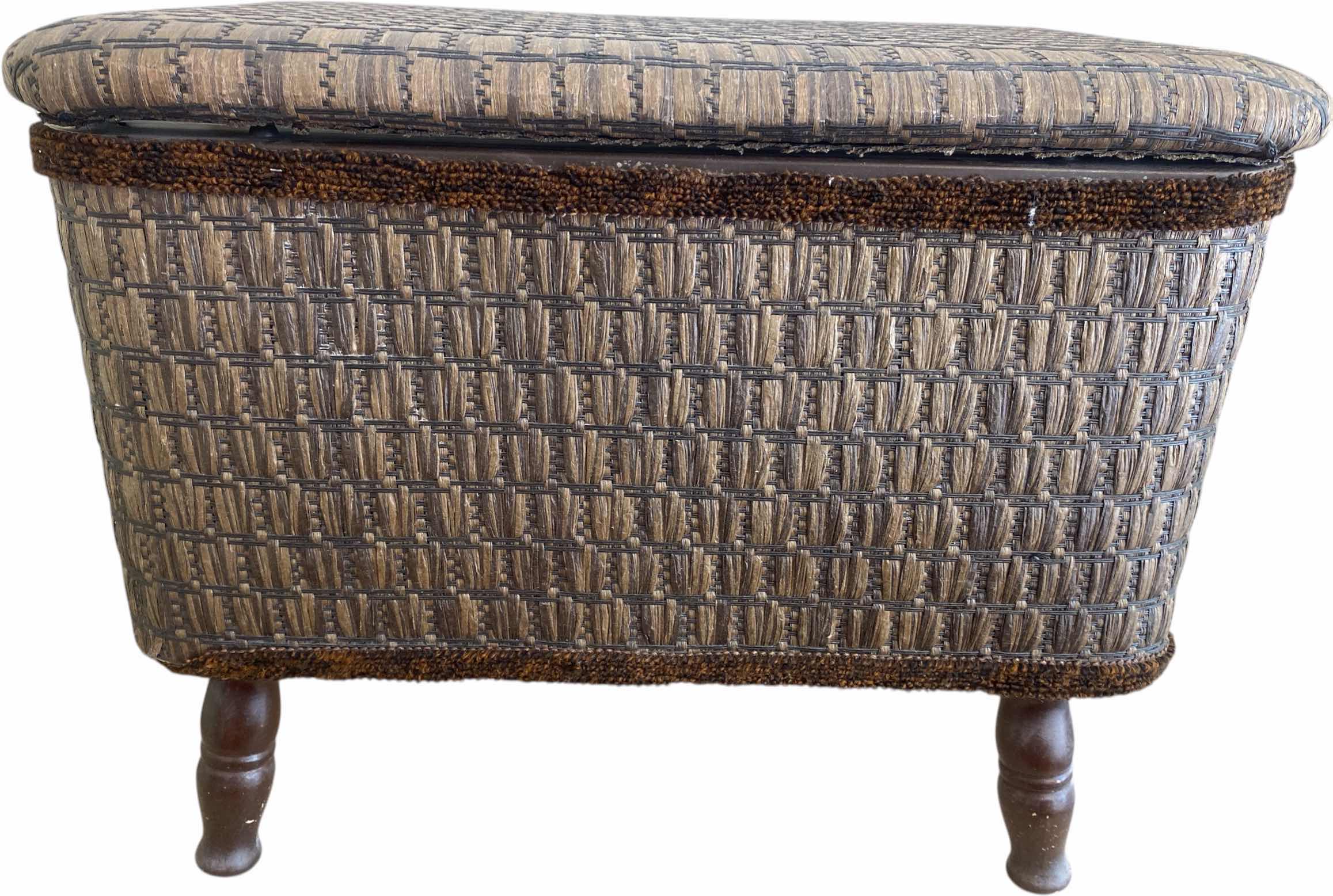 Photo 1 of SEWING BASKET WITH CONTENTS 18 1/2 x 12 H 15”