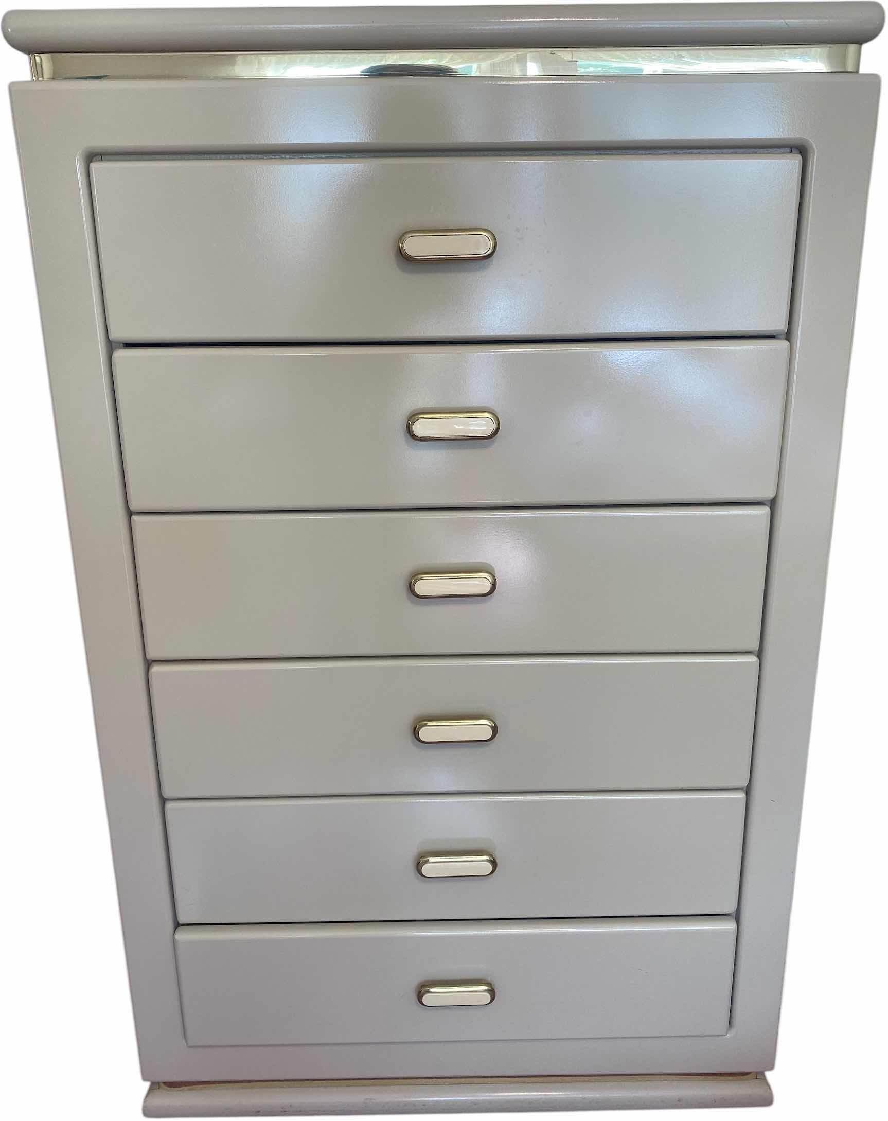 Photo 1 of MID CENTURY CREAM WOOD 6 DRAWER CHEST 34 1/2” x 18” H 55”