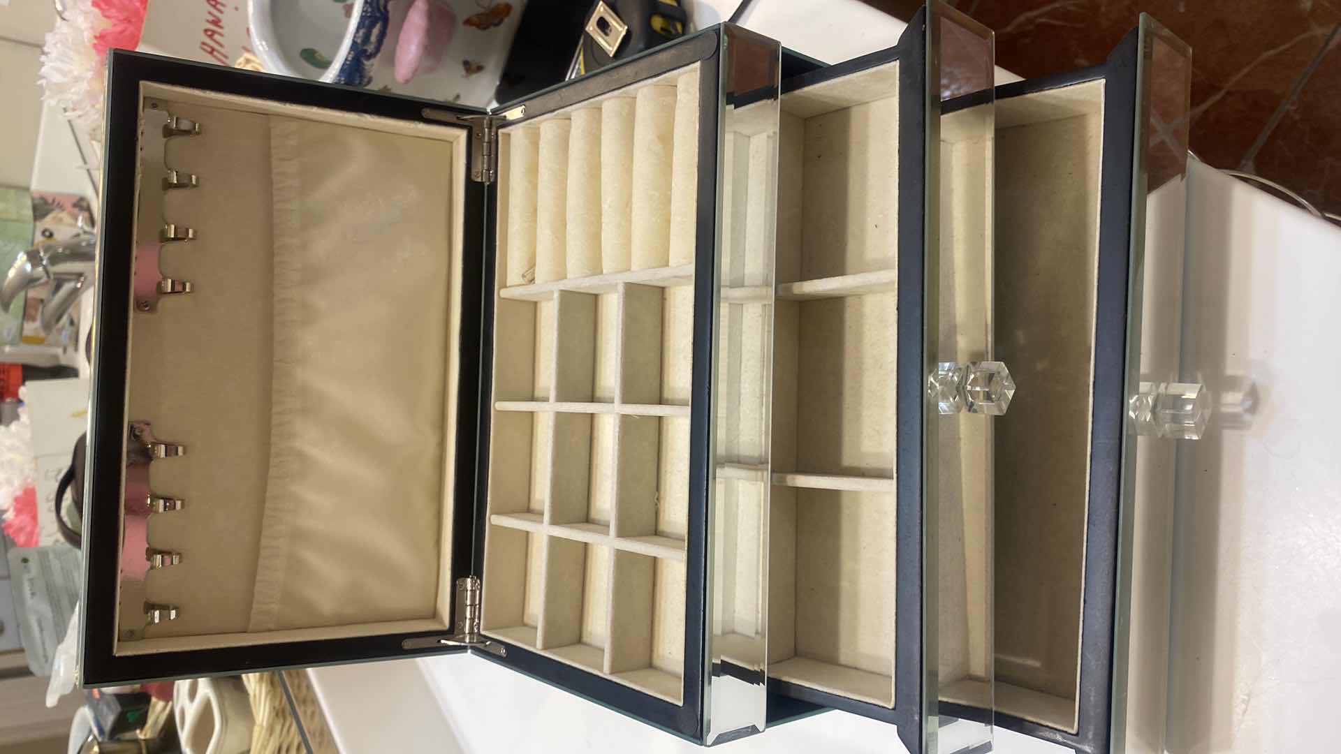 Photo 1 of MIRRORED JEWELRY BOX 10“ x 7“ H 6 1/2”
