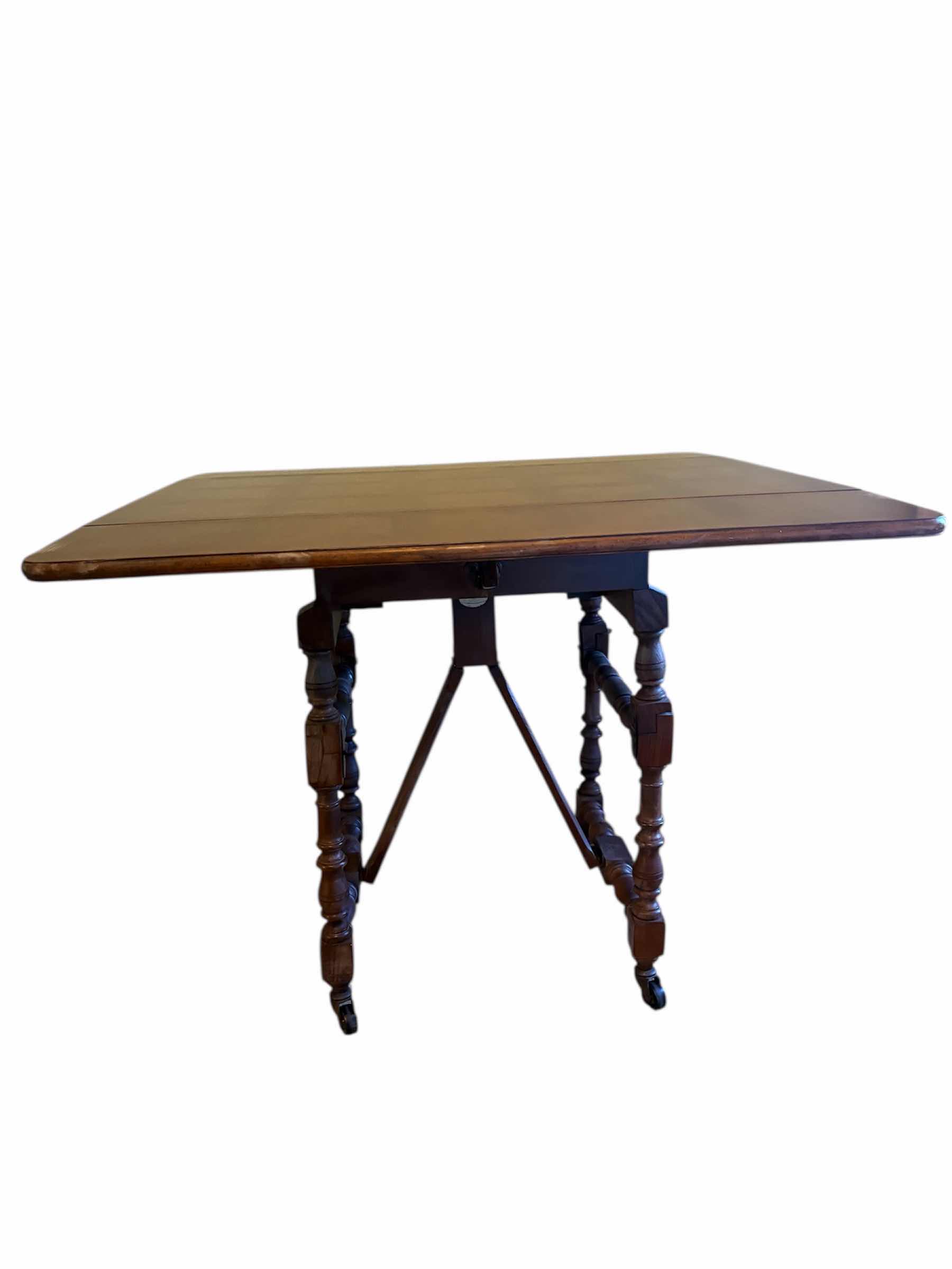 Photo 1 of SQUARE WOOD FOLDING TABLE 36”X36” H28”