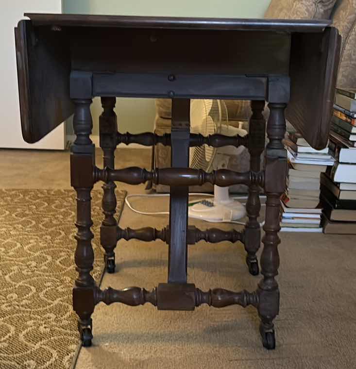 Photo 1 of SQUARE WOOD FOLDING TABLE 36”X36” H28”