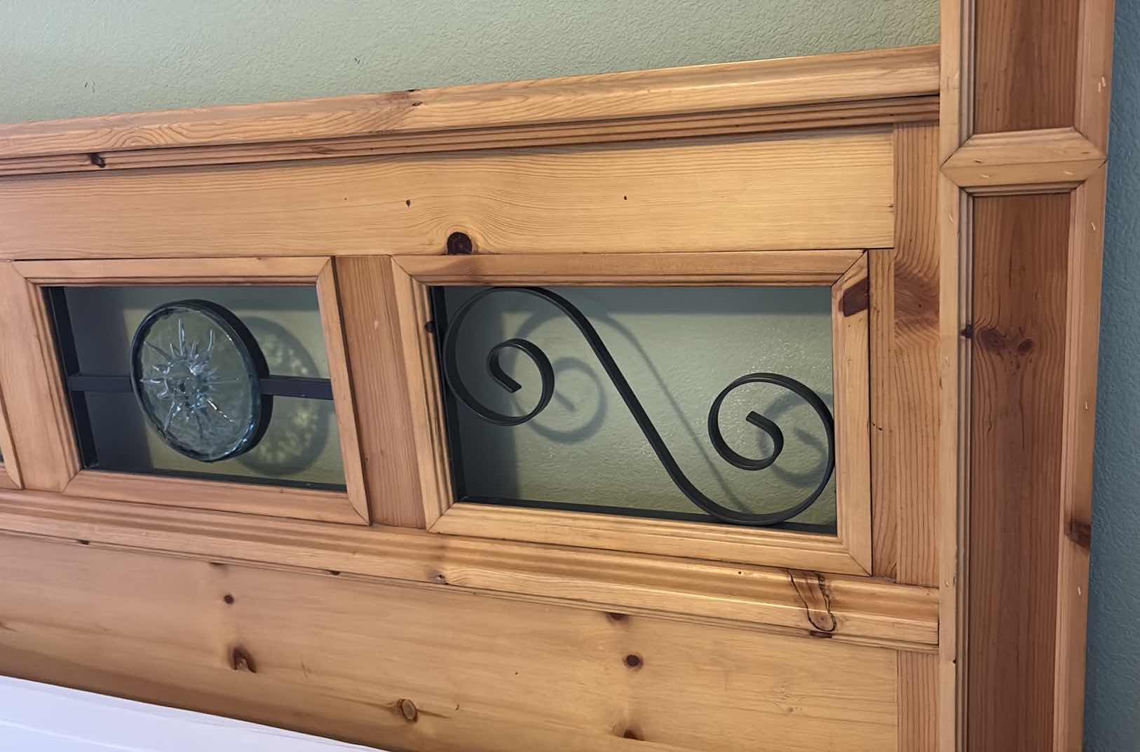 Photo 1 of QUEEN KNOTTY PINE HEADBOARD 5”X63” H59”