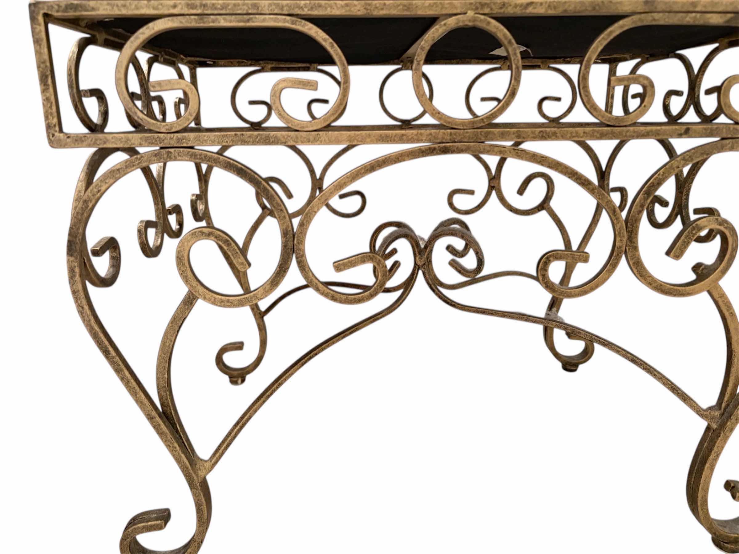 Photo 1 of UPHOLSTERED METAL BENCH 15”X21” H17”