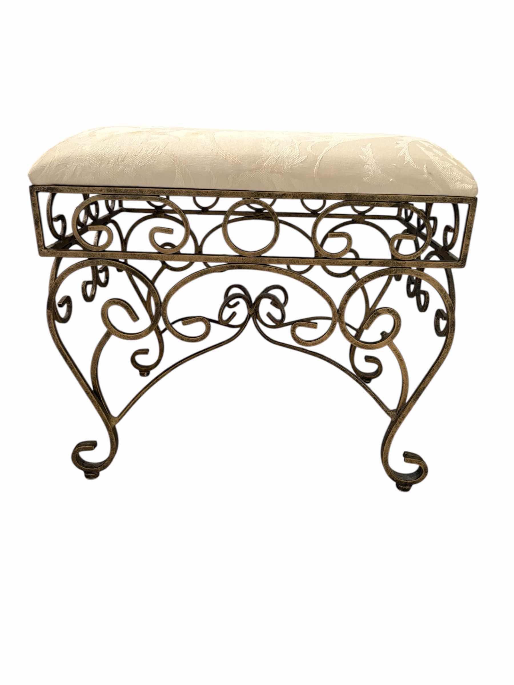 Photo 1 of UPHOLSTERED METAL BENCH 15”X21” H17”