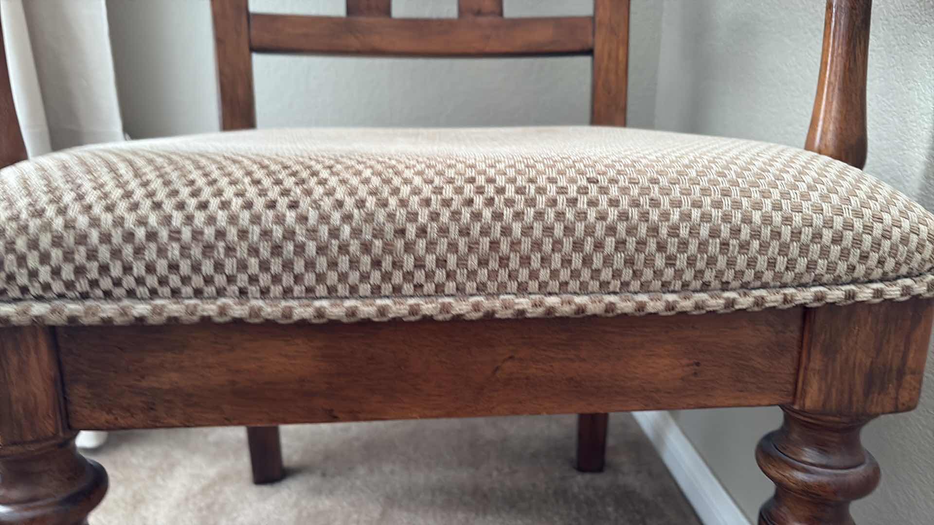 Photo 1 of UPHOLSTERED WOOD CHAIR