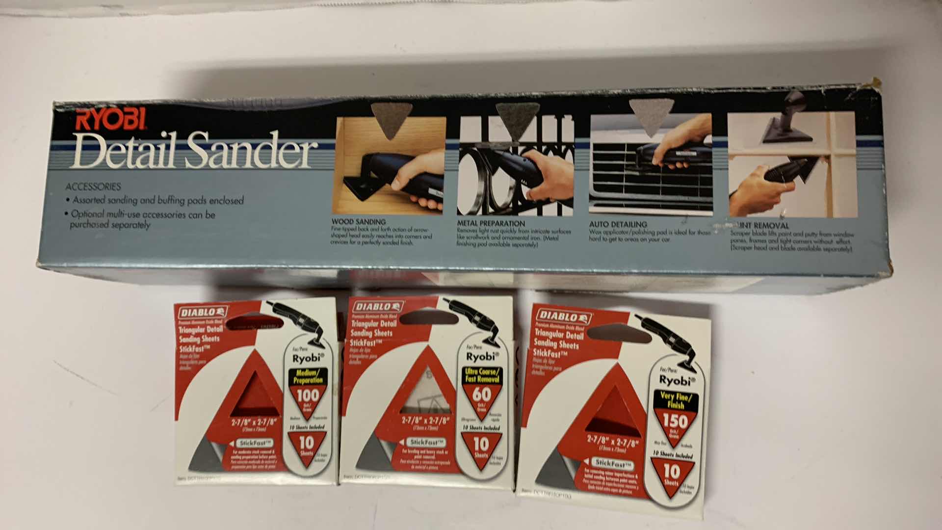 Photo 1 of RYOBI DETAIL SANDER AND SANDING SHEETS