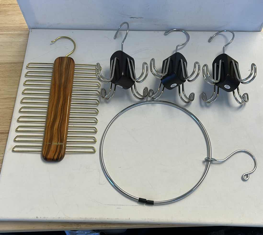 Photo 1 of TIE AND BELT ORGANIZERS/ HOOKS