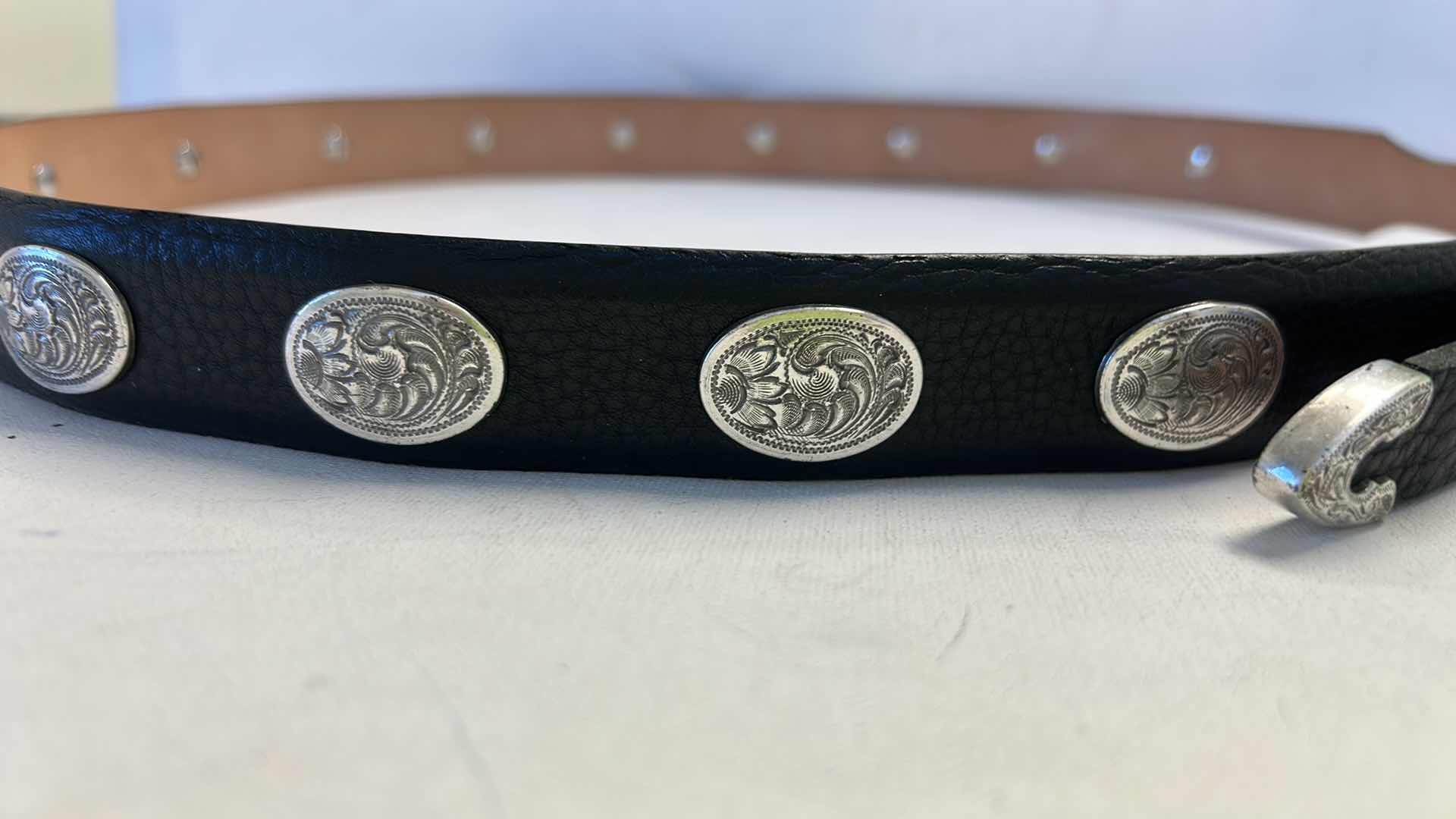 Photo 1 of MENS LEATHER CONCHO BELT