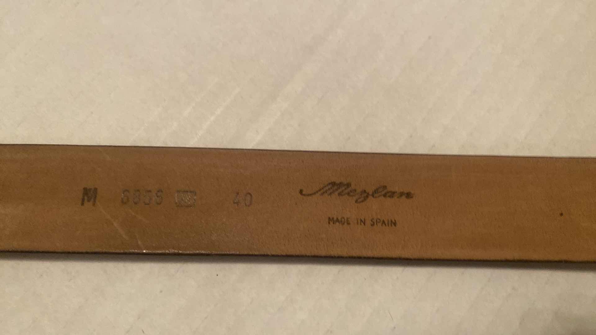 Photo 1 of 3 - MEZLAN BELTS MADE IN SPAIN SIZES 38 & 40