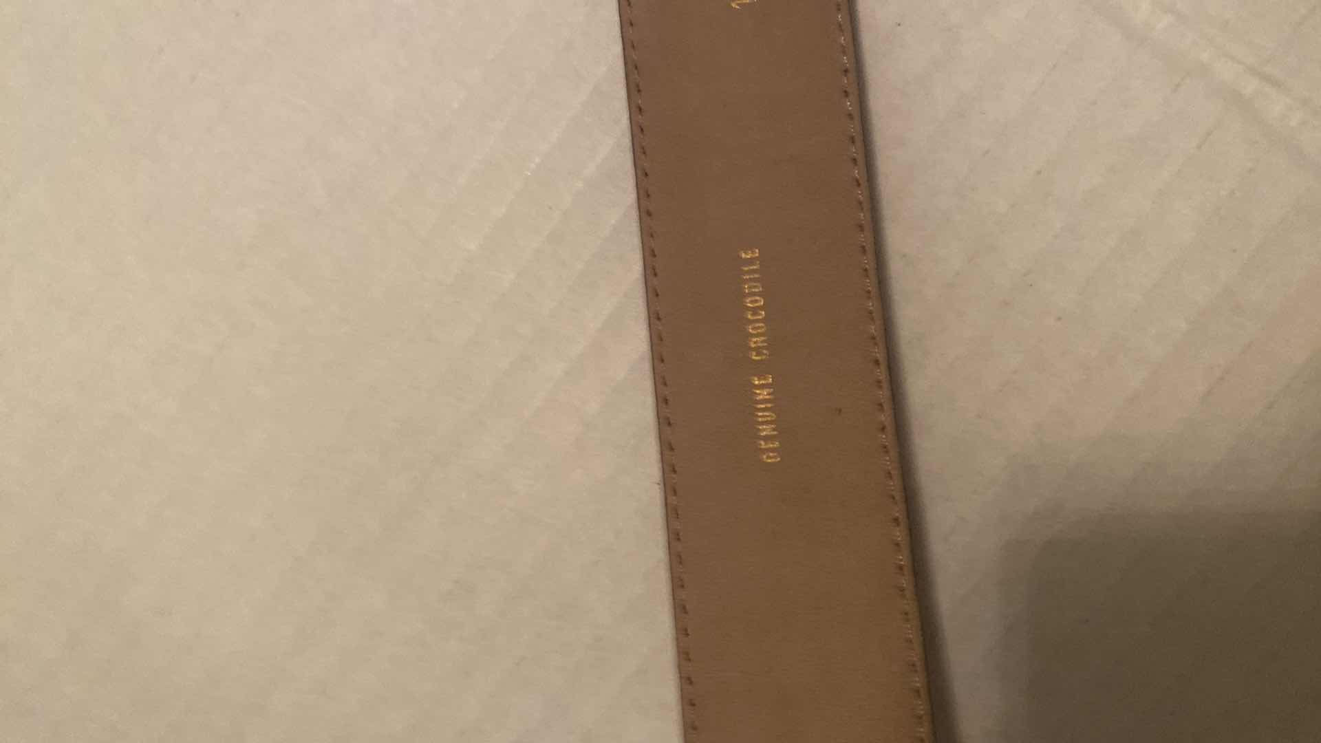 Photo 1 of $250 NAPOLEON CROCODILE & STROMBERGS LEATHER MADE IN ITALY MENS BELTS SIZE 40