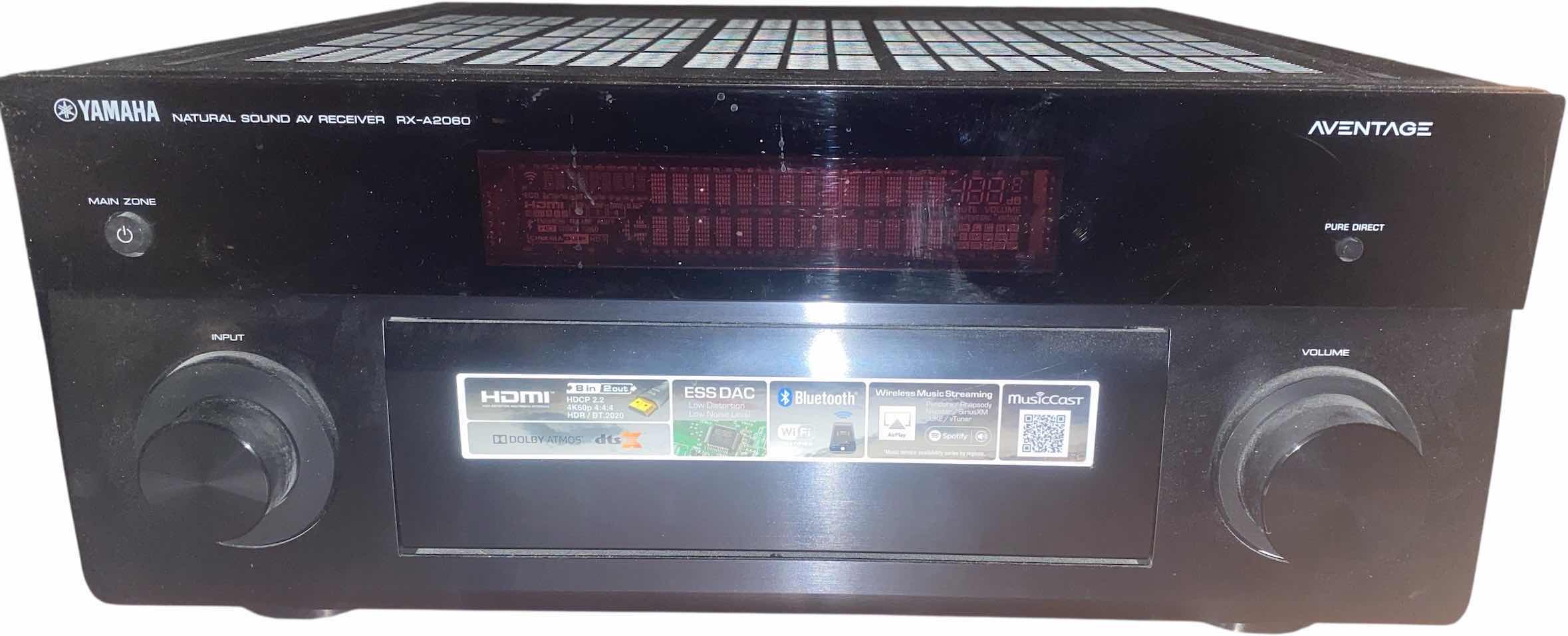 Photo 1 of YAMAHA AVENTAGE 310WV9.2 CHANNEL NETWORK READY 4K ULTA HD & 3D PASS THRU A/V HOME THEATER RECEIVER RX-A2060BL