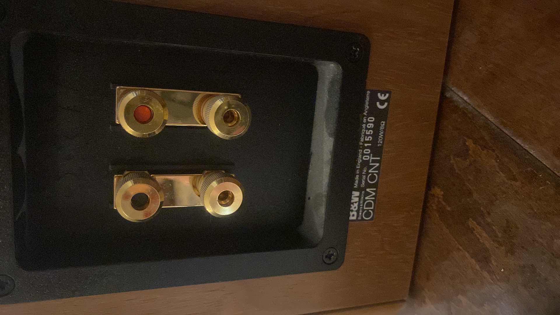 Photo 1 of BOWERS & WILKINS ROSEWOOD B&W CDM CNT SPEAKER 18” X 11” H 12” ( speaker wire not included)