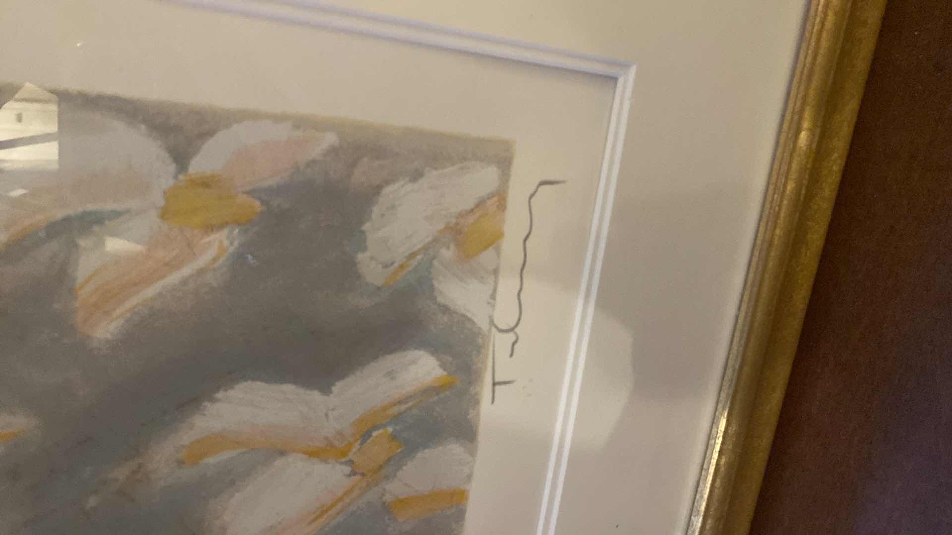 Photo 1 of VINTAGE 1992 GOLD FRAMED ITZCHAK TARKAY “IN THE LOUNGE” SERIGRAPH SIGNED & NUMBERED ARTWORK UNFRAMED MEASURES 33 1/8” X 45” FRAMED 58“ X 47“ WITH COA