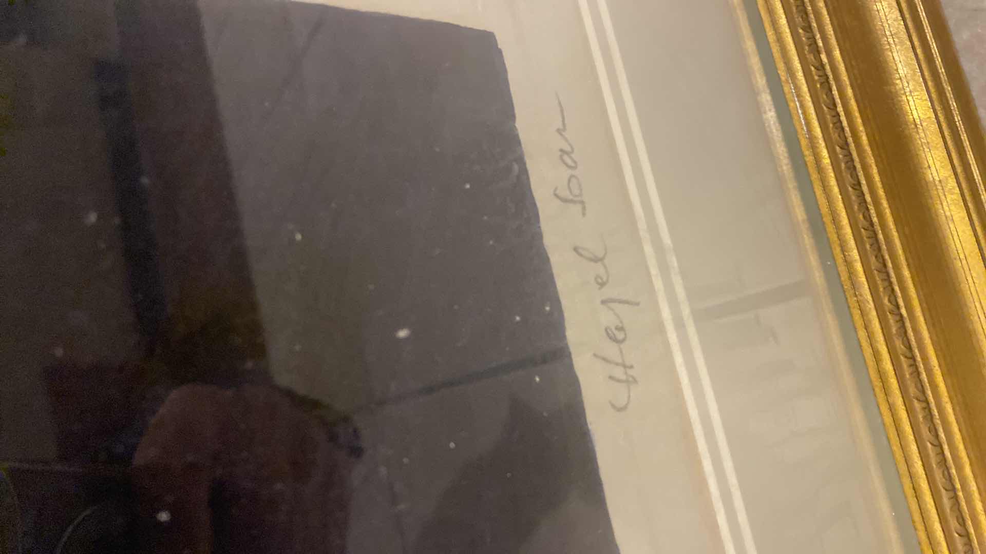 Photo 1 of VINTAGE GOLD FRAMED “WATERFRONT III” by HAZEL SOAN SERIGRAPH SIGNED & NUMBERED ARTWORK UNFRAMED MEASURES 23 1/2” X 29 1/2” FRAMED 42 1/2“ X 37“ WITH COA