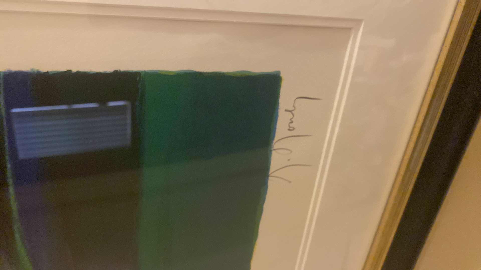 Photo 1 of VINTAGE BLACK & GOLD FRAMED “L’ESCALE” by MARCEL MOULY SIGNED & NUMBERED LITHOGRAPH ARTWORK UNFRAMED 25” X 33 1/2” FRAMED 47“ X 38“ WITH COA