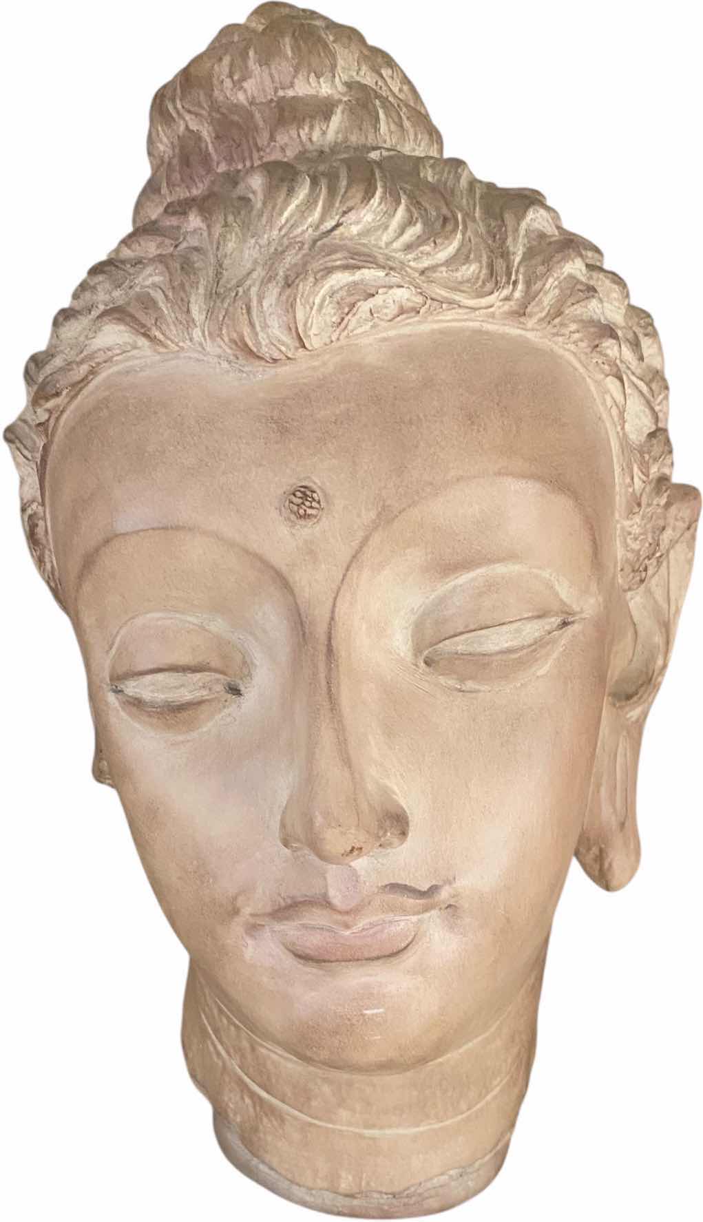 Photo 1 of VINTAGE AUSTIN PRODUCTIONS BUDAH BUST SCULPTURE ON PEDESTAL H15”