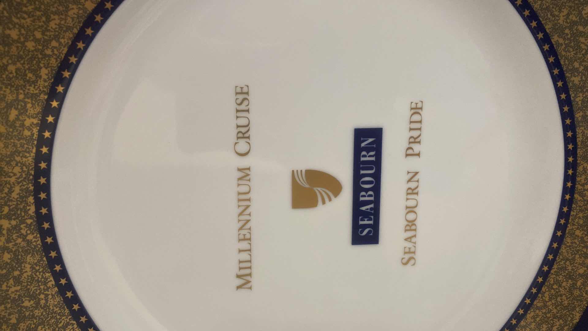 Photo 1 of MILLENIUM RUISE SEABOURN PRIDE SOUVENIR PLATE ON STAND 12”