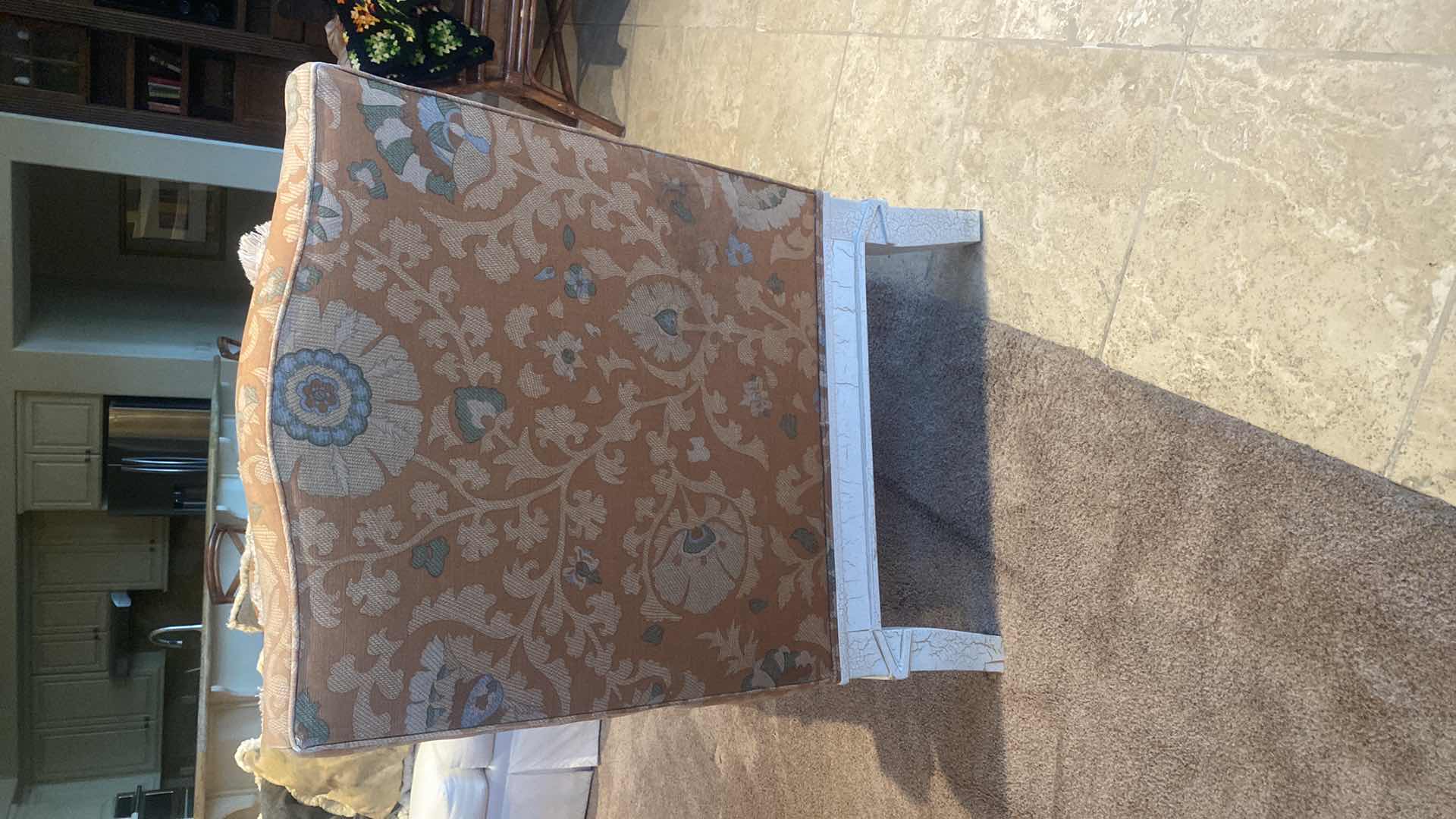 Photo 1 of VINTAGE LOUIS XV UPHOLSTERED OCCASIONAL CHAIR WITH CRACLE FINISH WOOD (2 AVAILABLE RACK SOLD SEPARATELY)