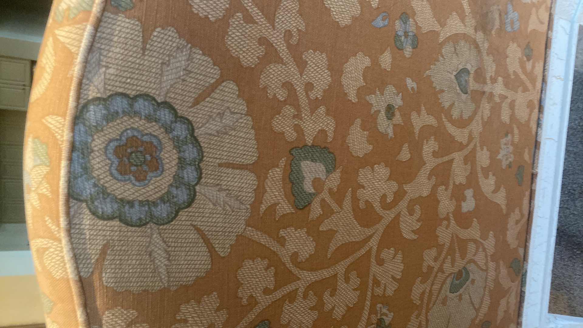 Photo 1 of VINTAGE LOUIS XV UPHOLSTERED OCCASIONAL CHAIR WITH CRACLE FINISH WOOD (2 AVAILABLE RACK SOLD SEPARATELY)