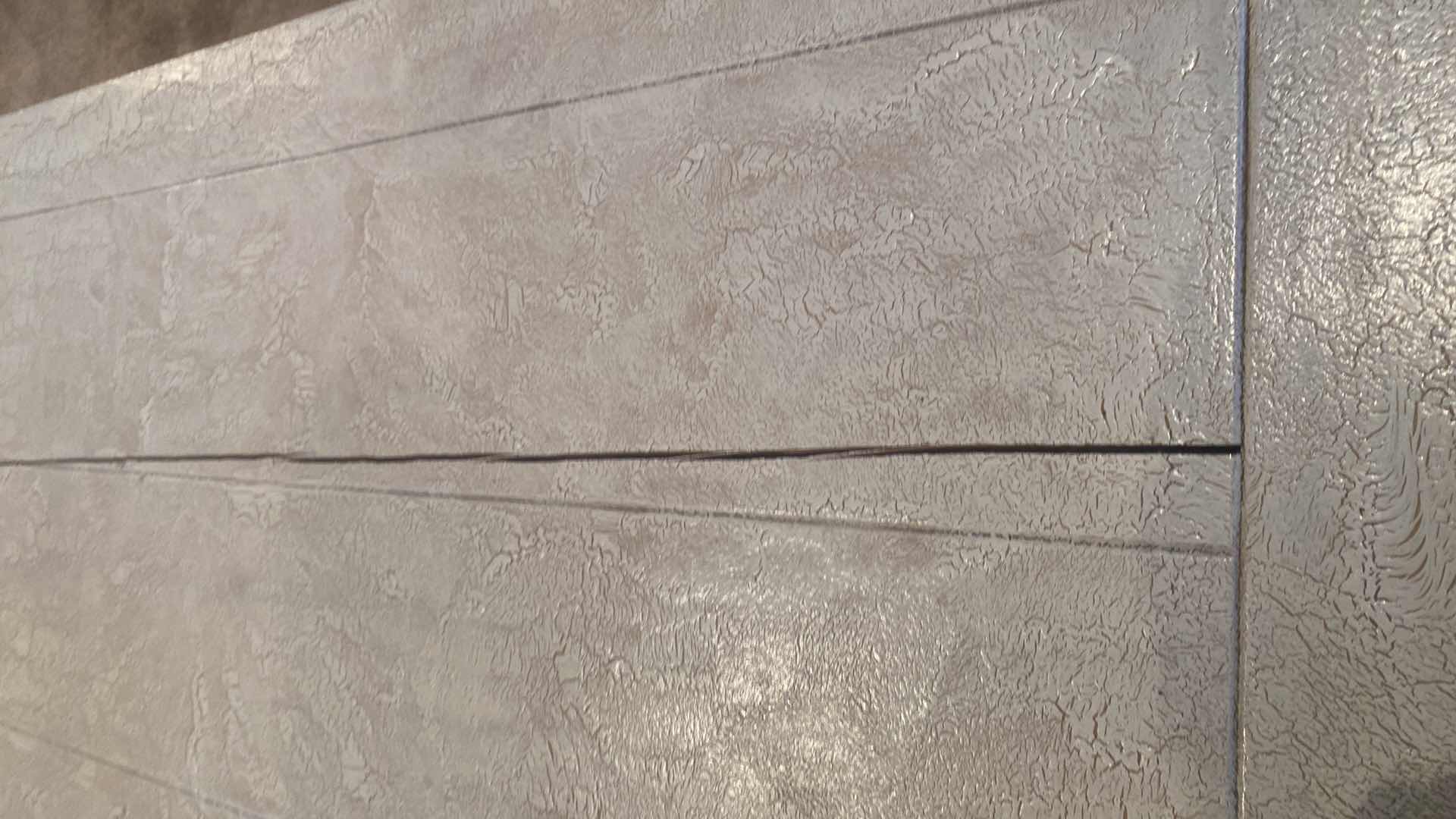 Photo 1 of WOOD SQUARE COFFEE TABLE WITH CRACKLE FINISH TOP 40” X 40” H 18”
