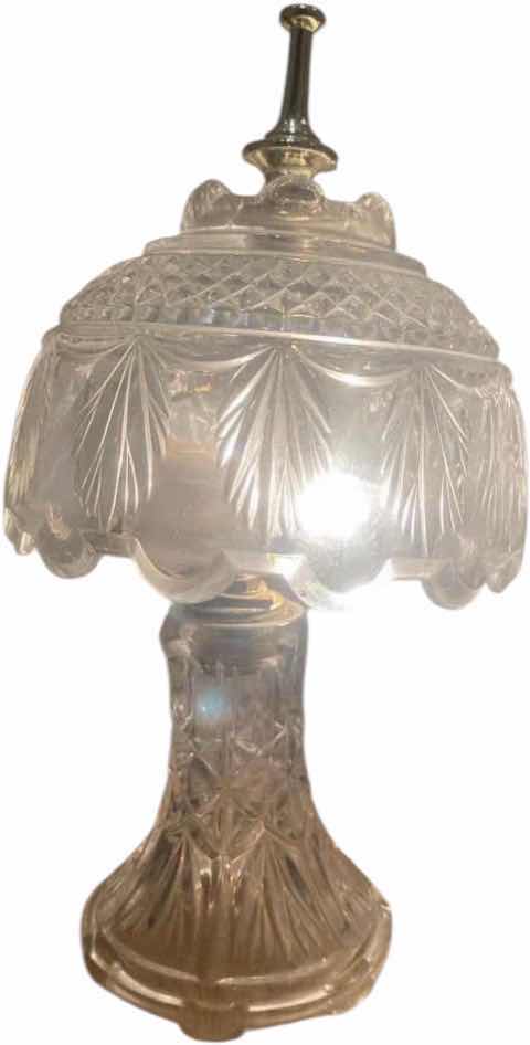 Photo 1 of VINTAGE CUT GLASS VANITY LAMP H11”