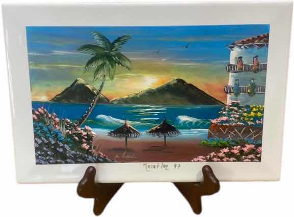 Photo 1 of VINTAGE 1997 MAZATLAN PAINTED TILE 11 1/2“ X 8“