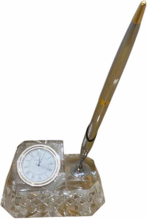 Photo 1 of VINTAGE WATERFORD, PEN AND CLOCK DESK SET
