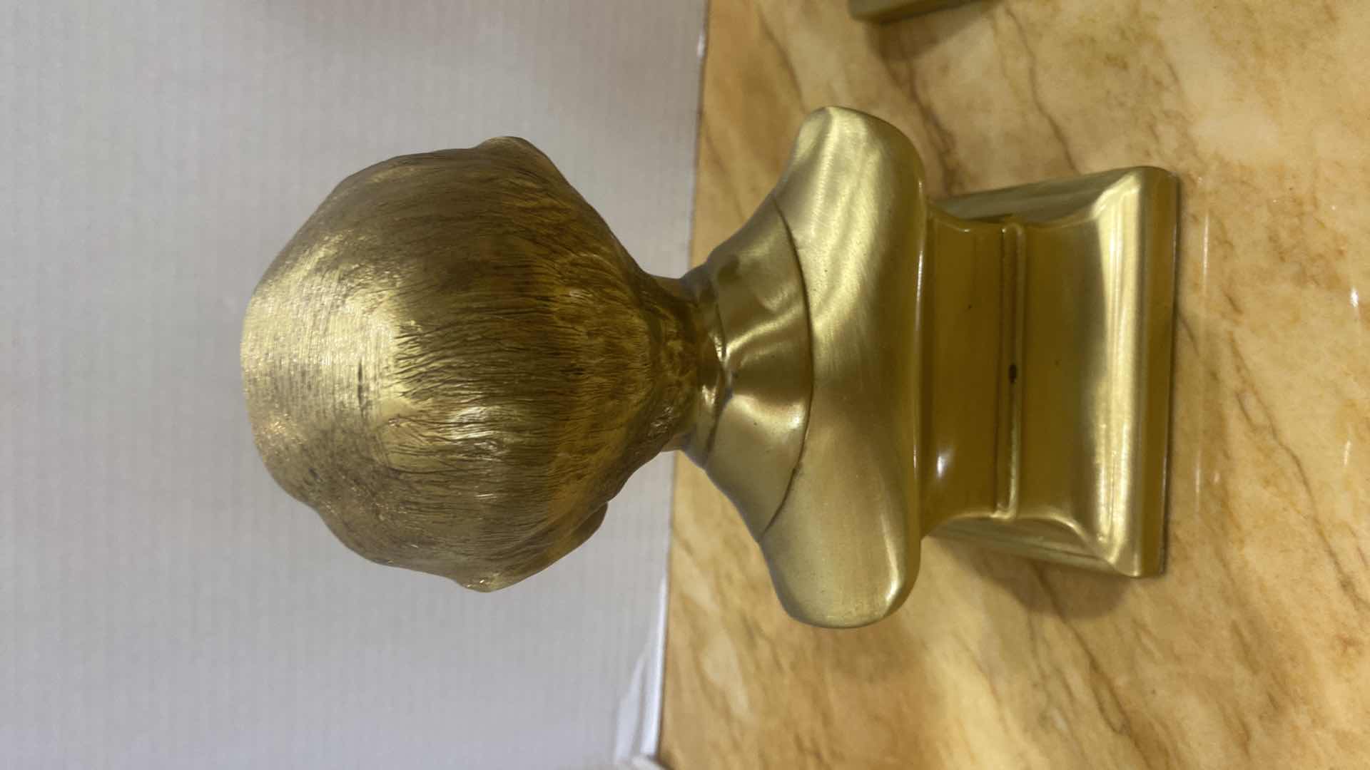 Photo 1 of HEAVY GOLD LINCOLN BUST BOOK ENDS H8 1/2”