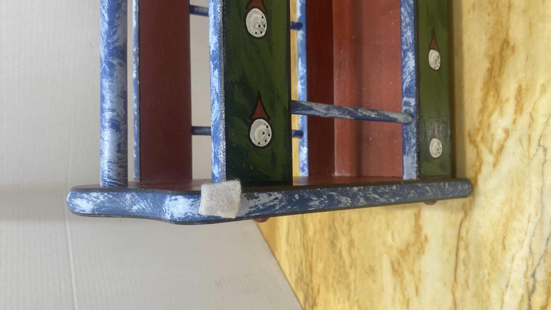 Photo 1 of WOOD MAGAZINE RACK WITH THE GOLF MOTIVE 15 1/2” X 7 1/2” H13”