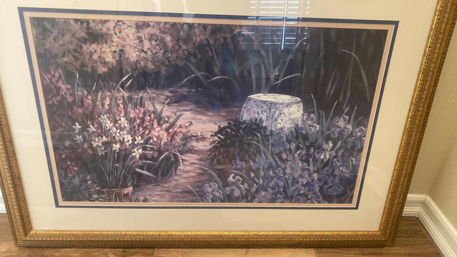 Photo 1 of GOLD FRAMED GARDEN PRINT ARTWORK 56” X 40”