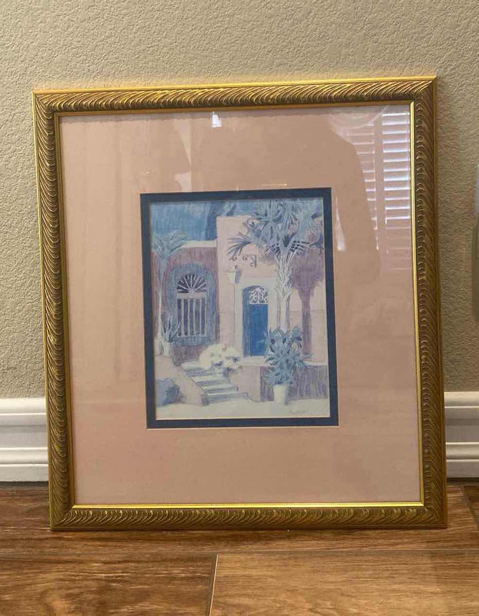 Photo 1 of GOLD FRAMED, PASTEL ARCHITECTURAL, SIGNED ARTWORK 18” X 20”