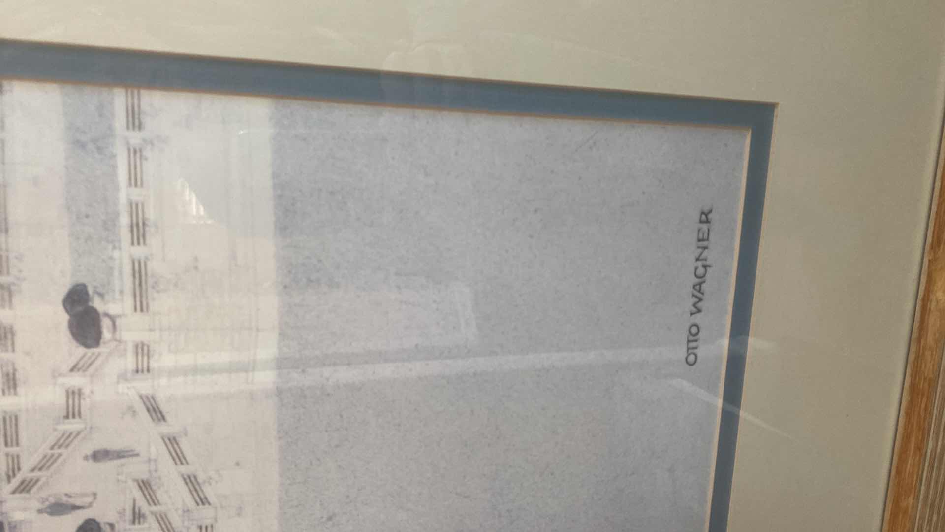 Photo 1 of WHITE WOOD FRAMED PRINT OF SAINT LEOPOLD CHURCH IN VIENNA AUSTRIA DESIGNED BY ARCHITECT OTTO WAGNER ARTWORK 37” X 38”