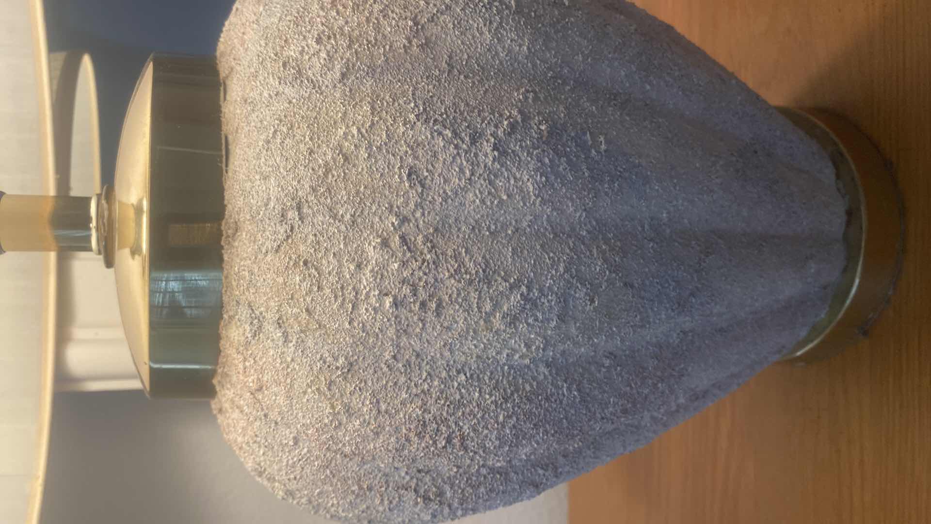 Photo 1 of TABLE LAMP WITH ROUGH TEXTURE H28”