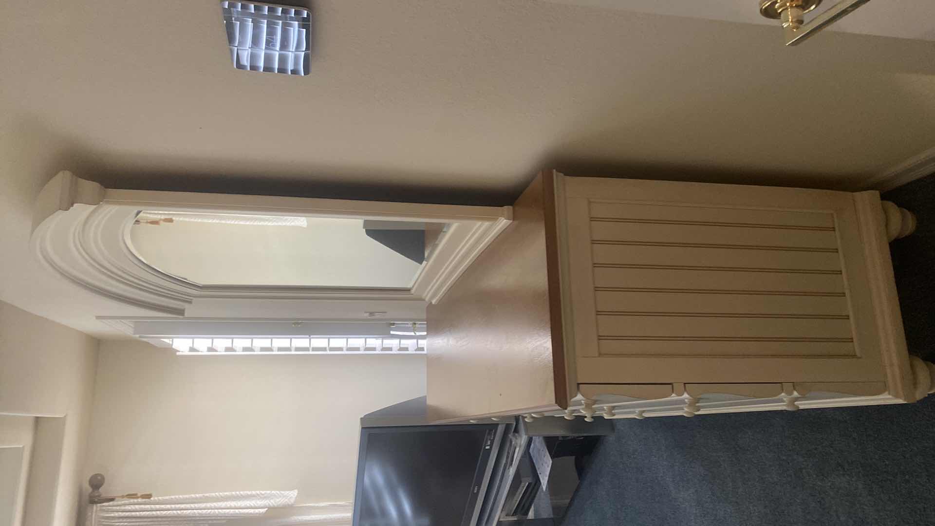 Photo 1 of THOMASVILLE IMPRESSIONS, OFF-WHITE WOOD SEVEN DRAWER DRESSER WITH MIRROR 66“ X 19 1/2“ H 37 1/2”