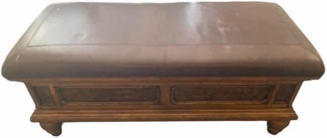 Photo 1 of CEDAR CHEST WITH BONDED LEATHER TOP 51” X 21” H 21”