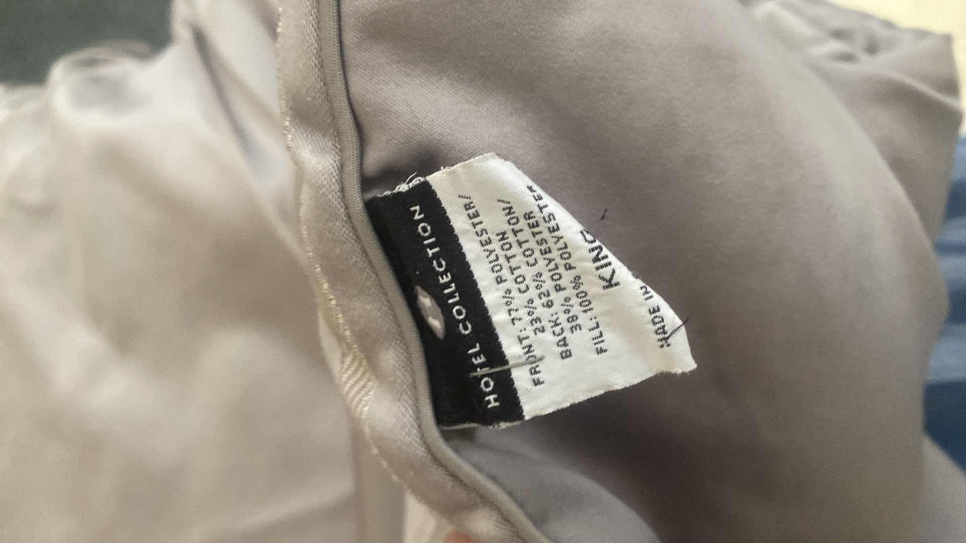 Photo 1 of MACY’S GRAY COLOR HOTEL COLLECTION, KING-SIZE COMFORTER WITH TWO PILLOW SHAMS