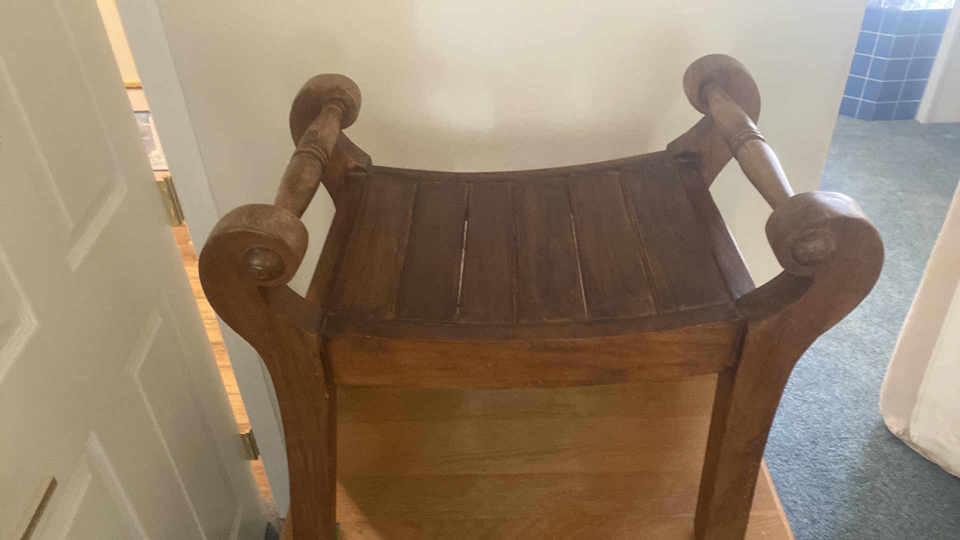 Photo 1 of WOOD BENCH 24 1/2” X 15” H 21”