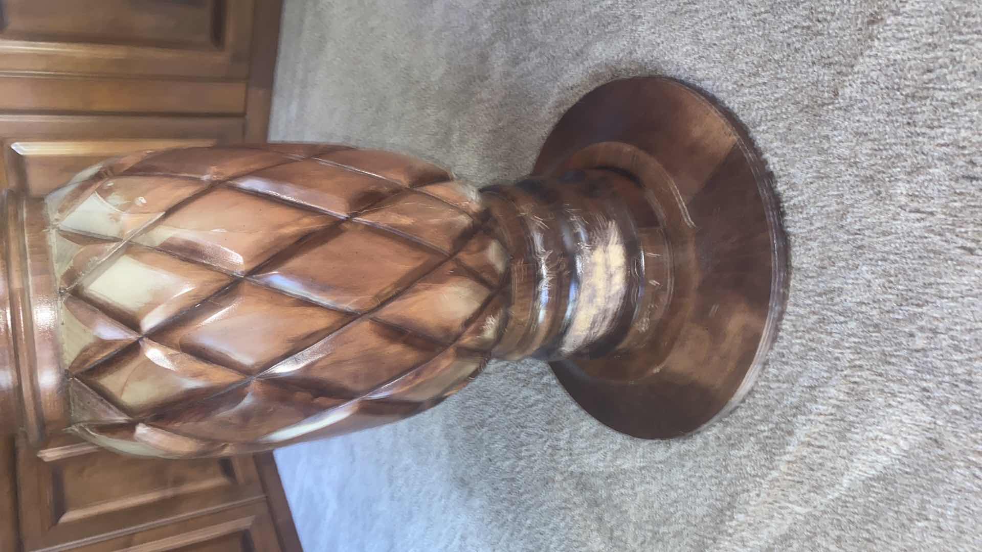 Photo 1 of WOOD TABLE WITH TWO PEDESTALS 66“ X 35 1/2“ H 31”