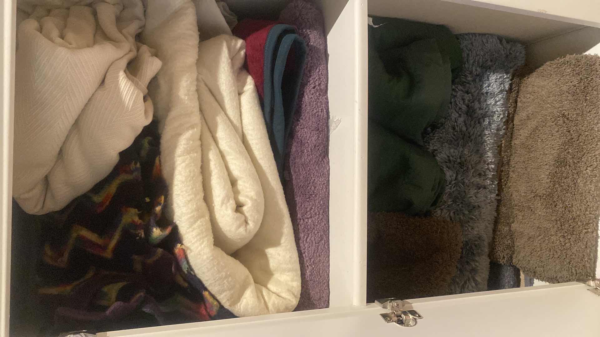 Photo 1 of CONTENTS OF LINEN CABINET - BLANKETS AND RUGS