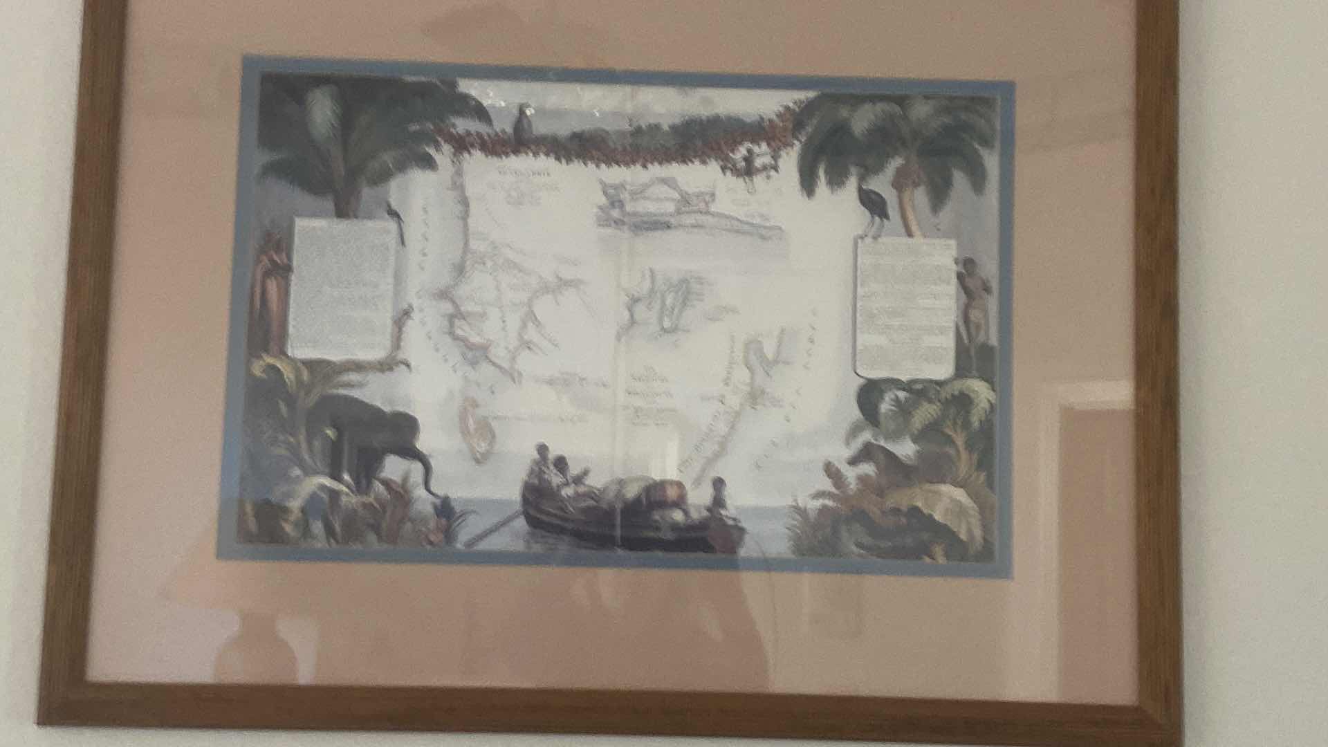 Photo 1 of FRAMED REPRODUCTION, SENEGAL MAP ARTWORK 35“ X 26“