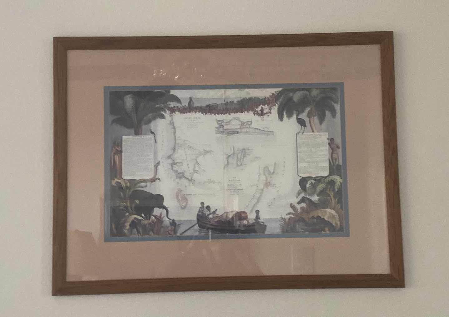 Photo 1 of FRAMED REPRODUCTION, SENEGAL MAP ARTWORK 35“ X 26“