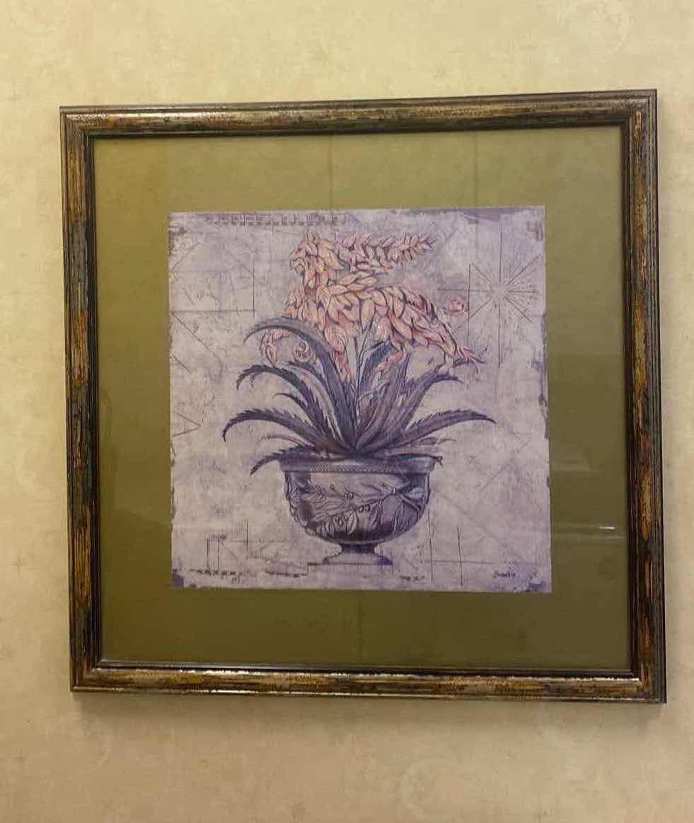 Photo 1 of FRAMED BOTANICAL IN POT PRINT ARTWORK 30 1/2” X 30 1/2”
