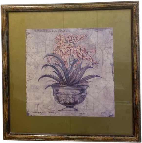 Photo 1 of FRAMED BOTANICAL IN POT PRINT ARTWORK 30 1/2” X 30 1/2”