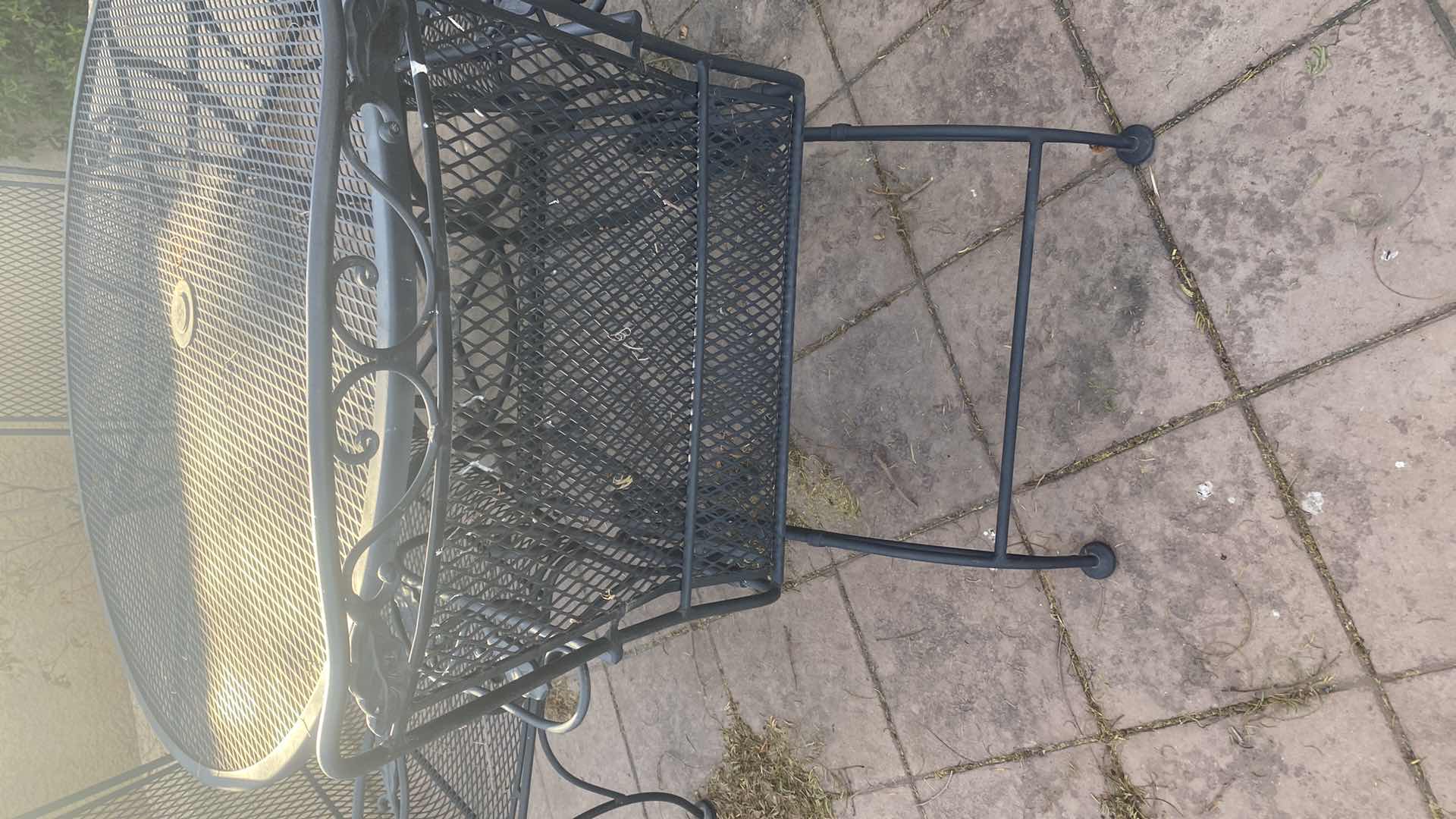 Photo 1 of 5-PEACE MESH METAL PATIO SET WITH 48 INCH ROUND TABLE AND FOUR CHAIRS